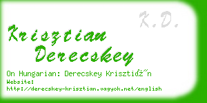 krisztian derecskey business card